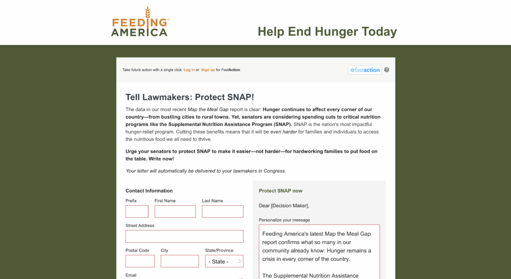 Feeding America Screen Shot